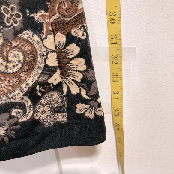 KIM ROGERS Signature Cheetah Leopard Floral Maxi Skirt Zip Back Womens Large - Picture 13 of 14